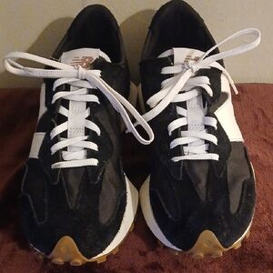 New Balance Black and White Low-Top Sneakers